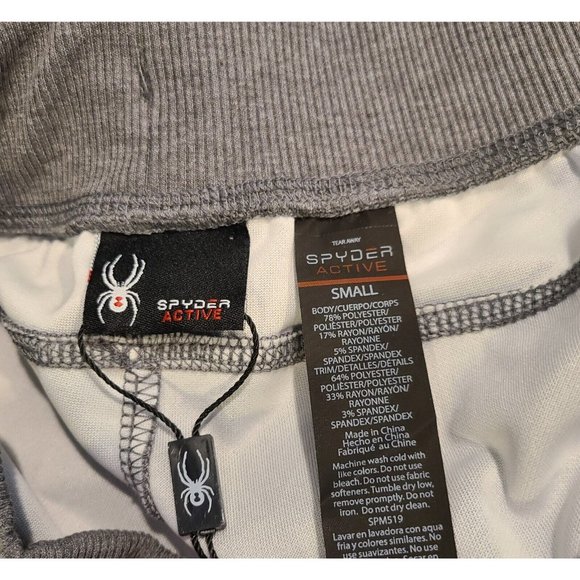 New Size Small Spyder Active Proweb Soft Shell Shorts Gray Drawstring - Picture 8 of 12